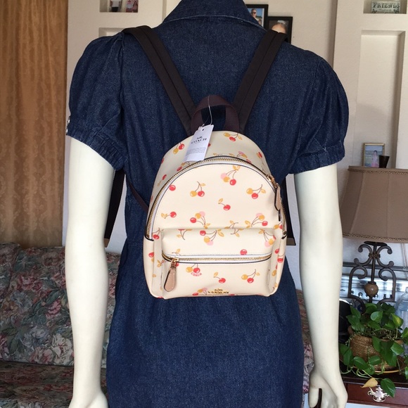 coach cherry backpack